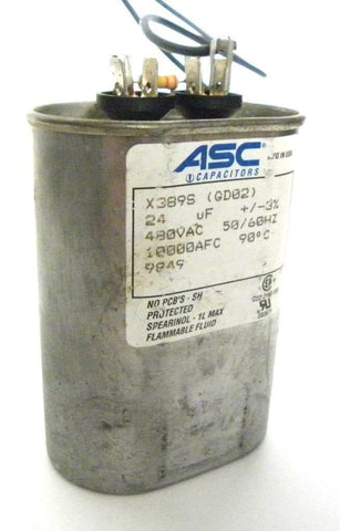 ASC X389S CAPACITOR 480 VAC 50/60 HZ 24 UF