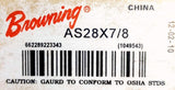 Browning AS28X7/8 V-Belt Sheave Pulley 2-3/4" OD .88" Bore