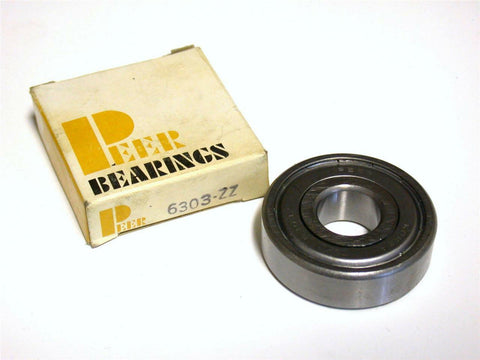 BRAND NEW IN BOX PEER BALL BEARING 17MM X 47MM X 14MM 6303-ZZ (6 AVAILABLE)