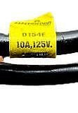 Electricord D154F AC Power Cable Male 10A 125V 1250W