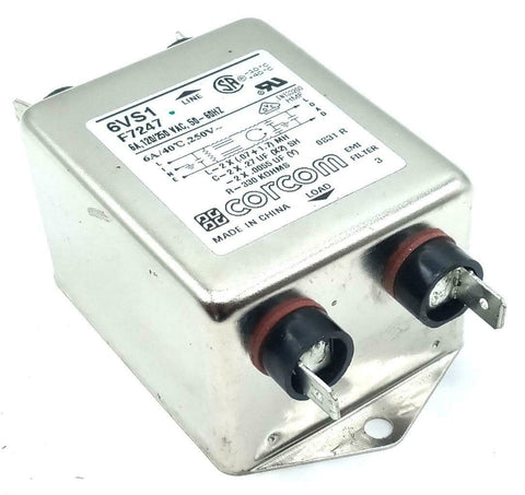 Corcom 6VS1F7247 PMI Power Line Filter 6A 120/250VAC 50/60HZ