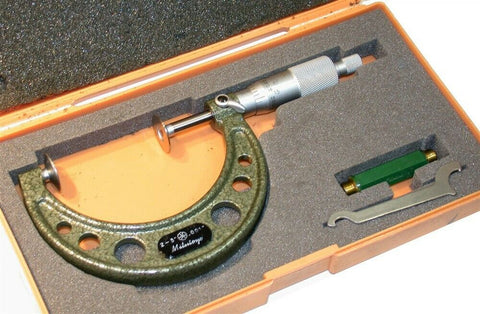 Mitutoyo 2 To 3" Disc Flange Micrometer 123-127 w/ case Calibrated