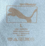 Puma Men's Love Equals Soccer Argentina Blue Short Sleeve Shirt Size Large