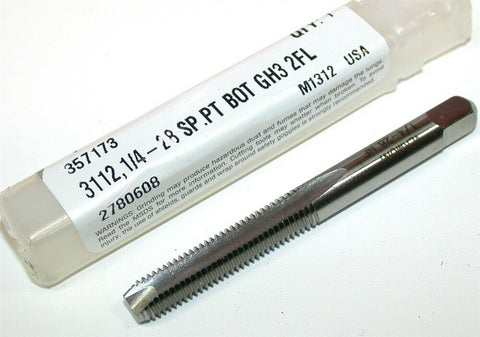 Vermont 1/4-28 NF GH3 2 flute Bottom Tap 357173 New