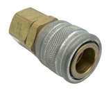 Foster 4004 Industrial Brass / Steel Quick Connect Coupler 3/8" Body 1/4" NPT