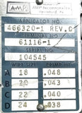 AMP 466320-1 Side Feed Terminal Tool Press Applicator 61116-1 Rev-C