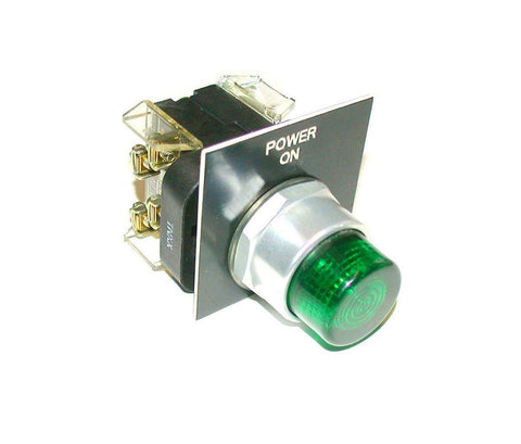 ALLEN BRADLEY  800T-QB24   GREEN MOMENTARY PUSHBUTTON 24 VAC/DC