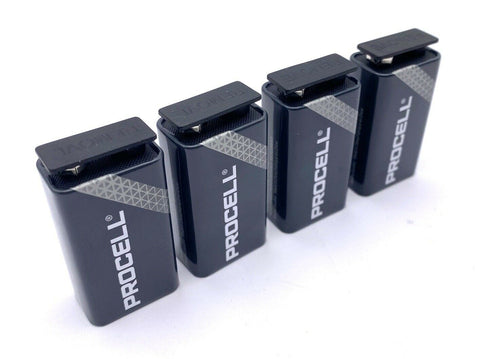 4 Duracell Procell Alkaline Batteries 9V 4 Count PC1604 Expires 2024
