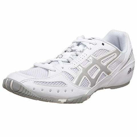 NEW WOMEN'S ASICS NSG CHEER 2 CHEER SHOE WHITE/SILVER QQ75A SIZE 4