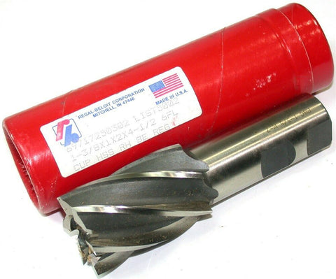 Up to 3 New Regal Beloit 1 3/8" 1" Shank 6 Flute HSS End Mills