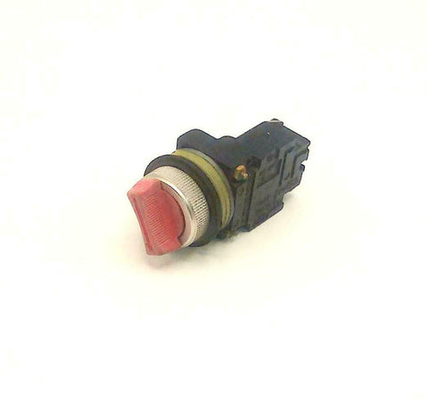 General Electric   CR104G  Red 2-Position Selector Switch 2 N.O. 2 N.C. Contacts
