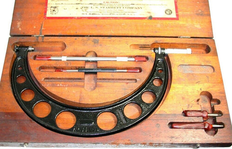 Starrett .001" Interchangeable Anvil Micrometer Set 6" To 9" 224 Set B