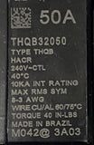 General Electric THQB32050 Circuit Breaker 50A 3 Pole Bolt On 240V