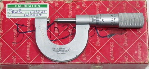 Starrett 14-20 Pitch .0001" Micrometer 0 TO 1" 575B Calibrated