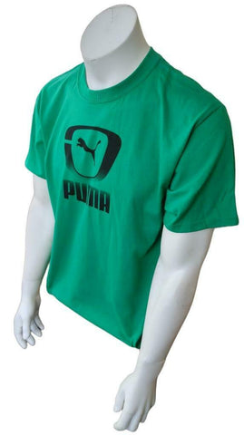 Puma Men's Graphic Green Short Sleeve Shirt Size Large