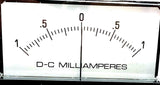 General Electric GE 50-251309FAZZ1 1-0-1 DC Milliamperes Panel Meter (2 Avail.)