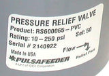New Pulsafeeder  RS600065  Pressure Relief Valve 10-250 PSI SET 50