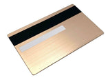 Heavy Metal Stainless Steel Credit Card Blank w/ Chip Slot & Mag Strip Rose Gold