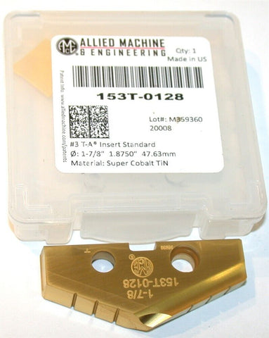 Allied Machine Original T-A 1 7/8" Carbide Spade Drilling Insert 153T-0128