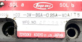 Toyooki Kogyo HD3-3W-BGA-025A-WDA1T5 Double Directional Solenoid Valve 3W 25A