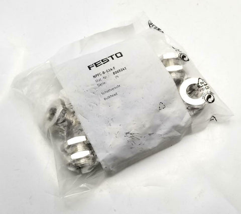 Festo NPFC-B-G14-F Bulkhead Fitting (Lot of 10)