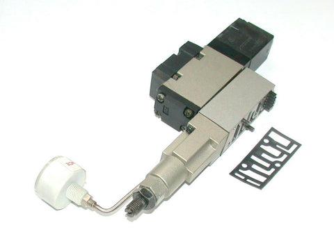 SMC NVFS2100  NARBF2000-00-P-1  MANIFOLD SOLENOID VALVE W/GASKET AND REGULATOR