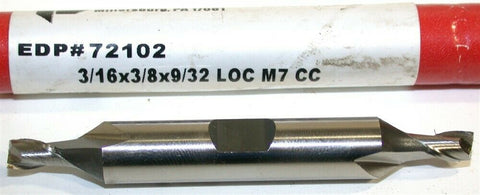 Up to 5 New Brubaker 3/16" Diameter 3/8" Shank 2 Flute HSS Double End Mill 72102