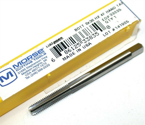 Up to 2 New Morse 8-36 NF GH2 4 flute Bottom Taps 33835