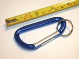 1000 NEW BLUE ALUMINUM CARABINER / KEY CHAINS SNAP HOOKS