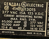 Lot of (2) General Electric THED113015 1-Pole Circuit Breaker 20A 277VAC 1PH