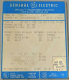 General Electric 9T51B10 Transformer 1 KVA 240/480 V 60 HZ