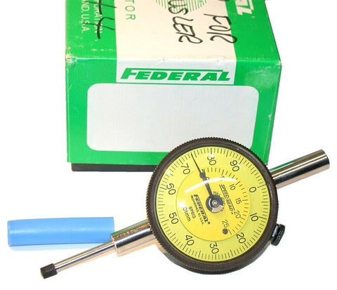 1" Long Range Federal Dial .01MM Indicator Speed Read Revolution Counter SP6IS