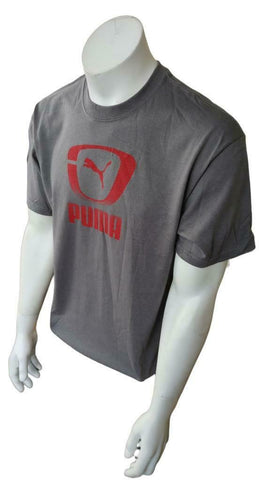 Puma Men's Graphic Charcoal Short Sleeve Shirt Size Large