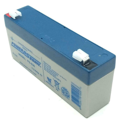 Lot of (2) PowerSonic Model PS-630 Sealed Rechargeable Battery 6V 3.5Ah
