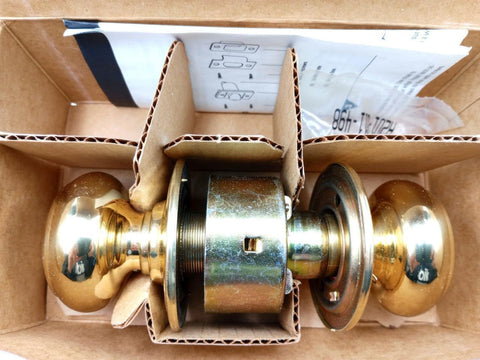 Schlage A40S GEO 605 Grade 2 Privacy Cylindrical Lock Brass Georgian Knob L/R