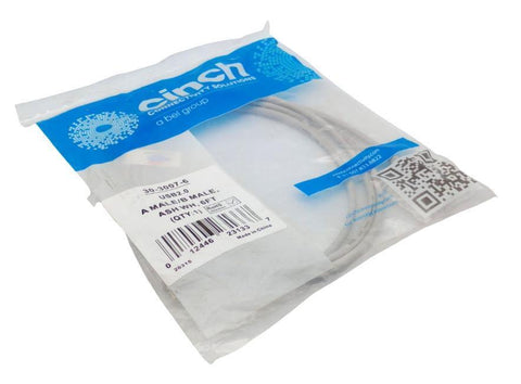 Cinch 30-3007-6 USB 2.0 Cable Male Type A / Male Type B  6 Ft. Ash White