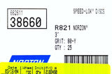 Norton 38660 R821 Norzon 80-Y Grit 3" Speed-Lok Abrasive Discs - Box of (25)