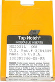Lot of 10 Kennametal Top Notch 0.79 mm x 1.27 mm RH Grooving Insert NG2031L K68