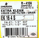 Emerson EK-16-4-S Extra Klean Liquid Line Filter Drier 1/2" Inlet 1/2" Outlet