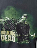Anvil Men's The Walking Dead Rick/Zombie Graphic Black Short Sleeve Shirt Size L