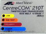 Allied Telesis CentreCom AT-210T Twisted Pair Receiver IEEE 802.3 BASE T