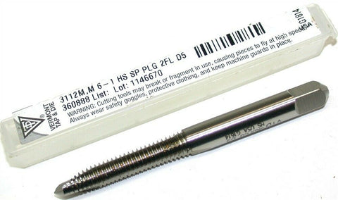 Up to 7 New Vermont M6 X 1.0 D5 2 flute Taps 360888