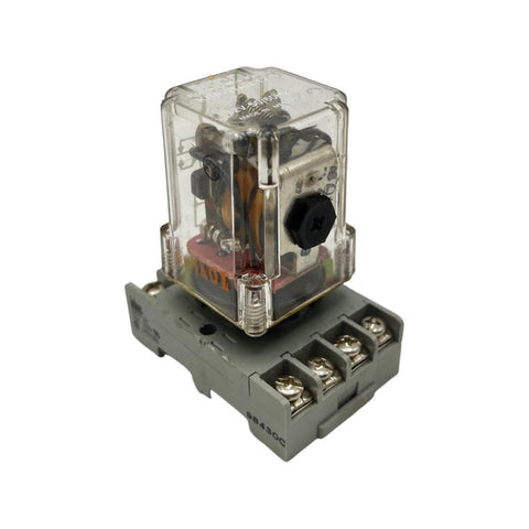 Potter & Brumfield KRP-11AN-12 Relay 12V 50/60Hz w/ Idec SR2P-06 Base