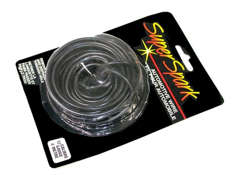NEW SUPER SPARK AUTOMOTIVE 12 GA 4 METER 13' BLACK WIRE 77-521