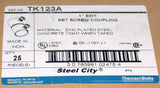 NEW THOMAS & BETTS STEEL CITY 1" EMT CONDUIT COUPLING MODEL TK123A