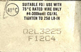 Square D Q2L3225 3-Pole Circuit Breaker 225A 240VAC 3 Phase Feed-Thru