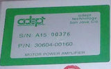 Adept Technology  30604-00160  Motor Power Amplifier 15 Amp
