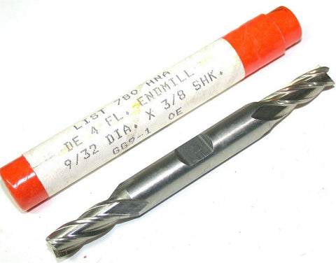 Up To 9 New Brubaker 9/32" 4 Flute Double End HSS End Mills 78016