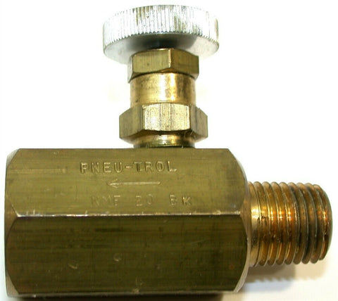 Deltrol Pneu-Trol 1/4" NPT 2000 PSI Brass Needle Valves NMF20BK NMF-20-BK New