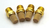 Unbranded 1/8" Brass Male Pneumatic Exhaust Muffler Silencer (Lot of 4)